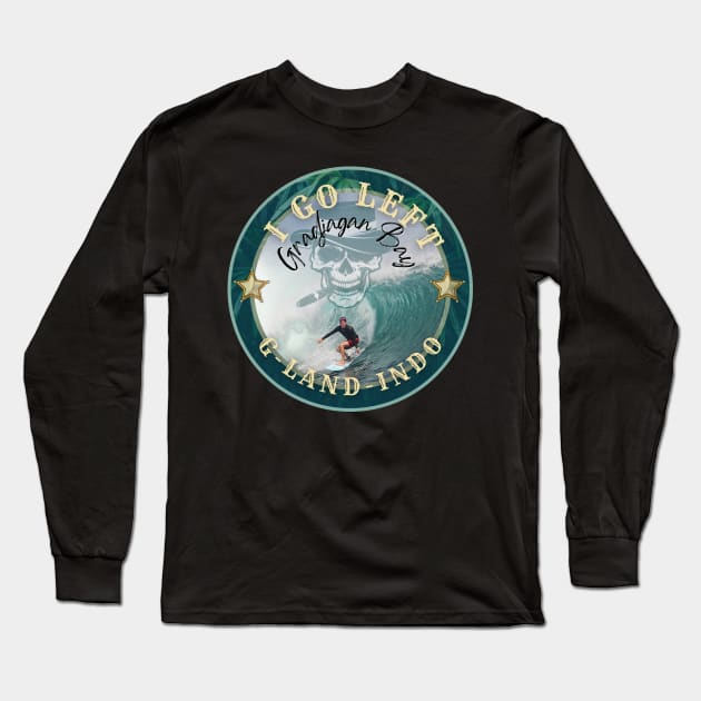 Grajagan Bay G-Land Indonesia Long Sleeve T-Shirt by Blumammal